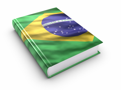 Book covered with brazilian flag