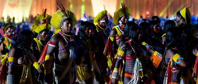 Palmas(TO) -  Cerimônia de abertura dos Jogos Mundiais dos Povos Indígenas ( Marcelo Camargo/Agência Brasil)