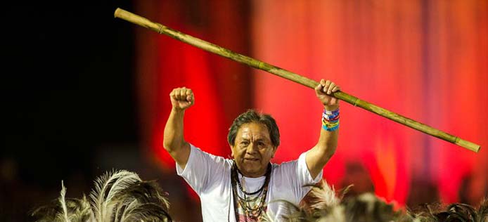 Marcos Terena, einer der Organisatoren der 1. Jogos Mundiais dos Povos Indígenas - Foto: Marcelo Camargo/Agência Brasil)