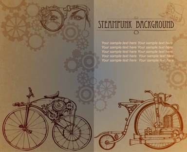 Concept in steampunk style. Steampunk style frame steampunk background