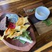 Couvert: pão de jenipapo, pão de açaí, chips de banana, chips de batata doce, folha de chaya, tapioca, coalhada com semente de puxuri - Almoço no restaurante Caxiri - Centro, Manaus